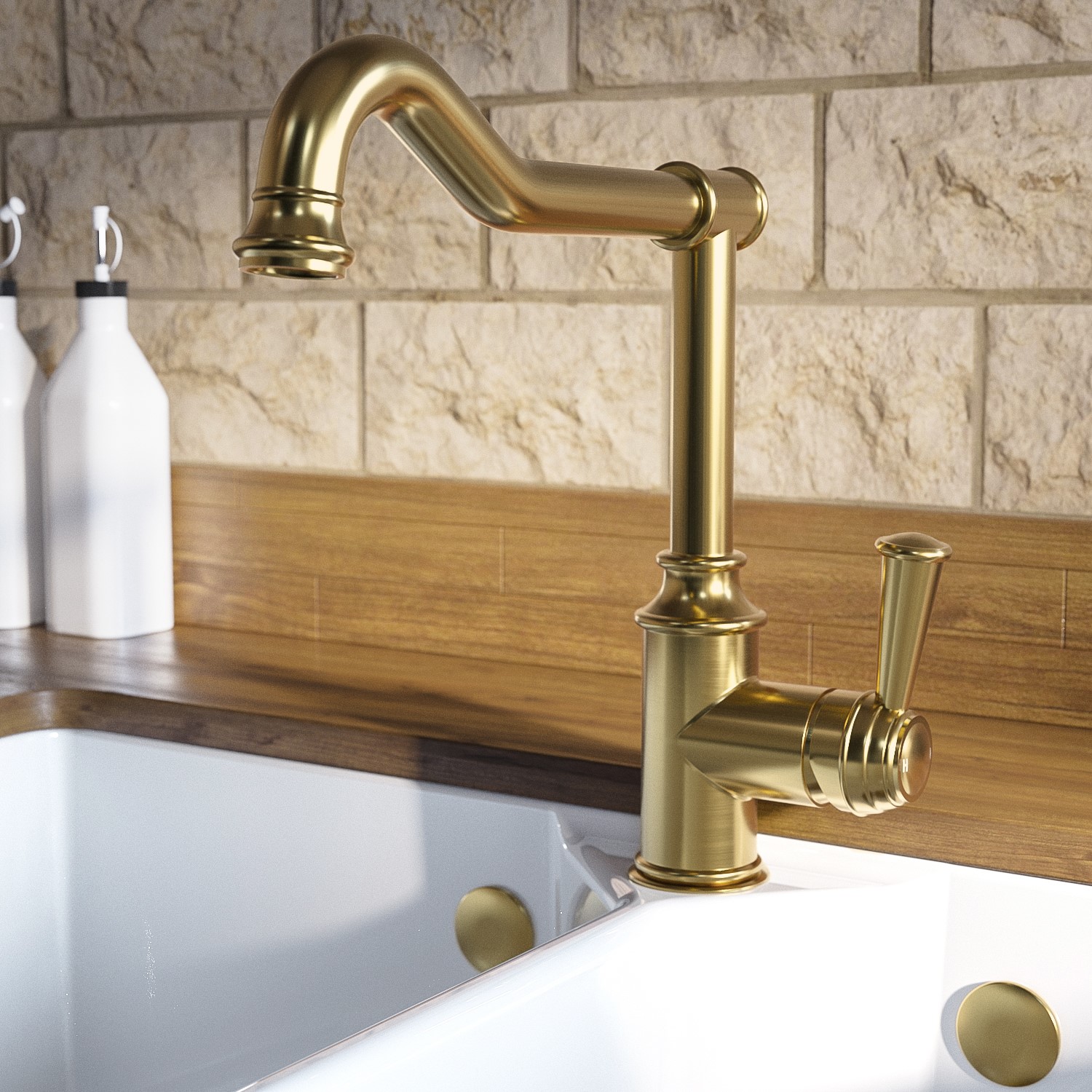 Brass Kitchen Tap — Classic
