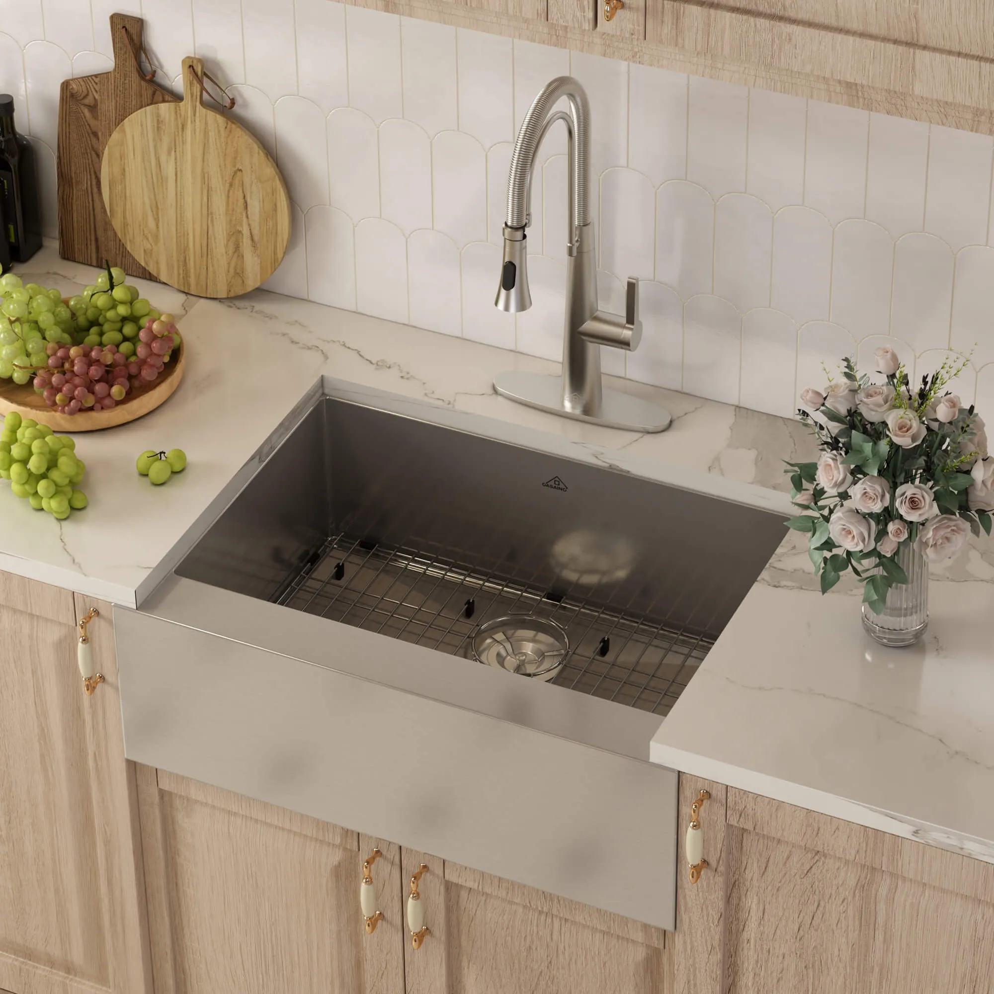 Deep Farmhouse Ceramic Sink