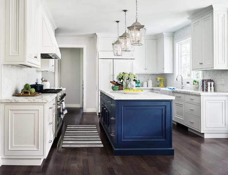 Navy Blue Island Cabinet